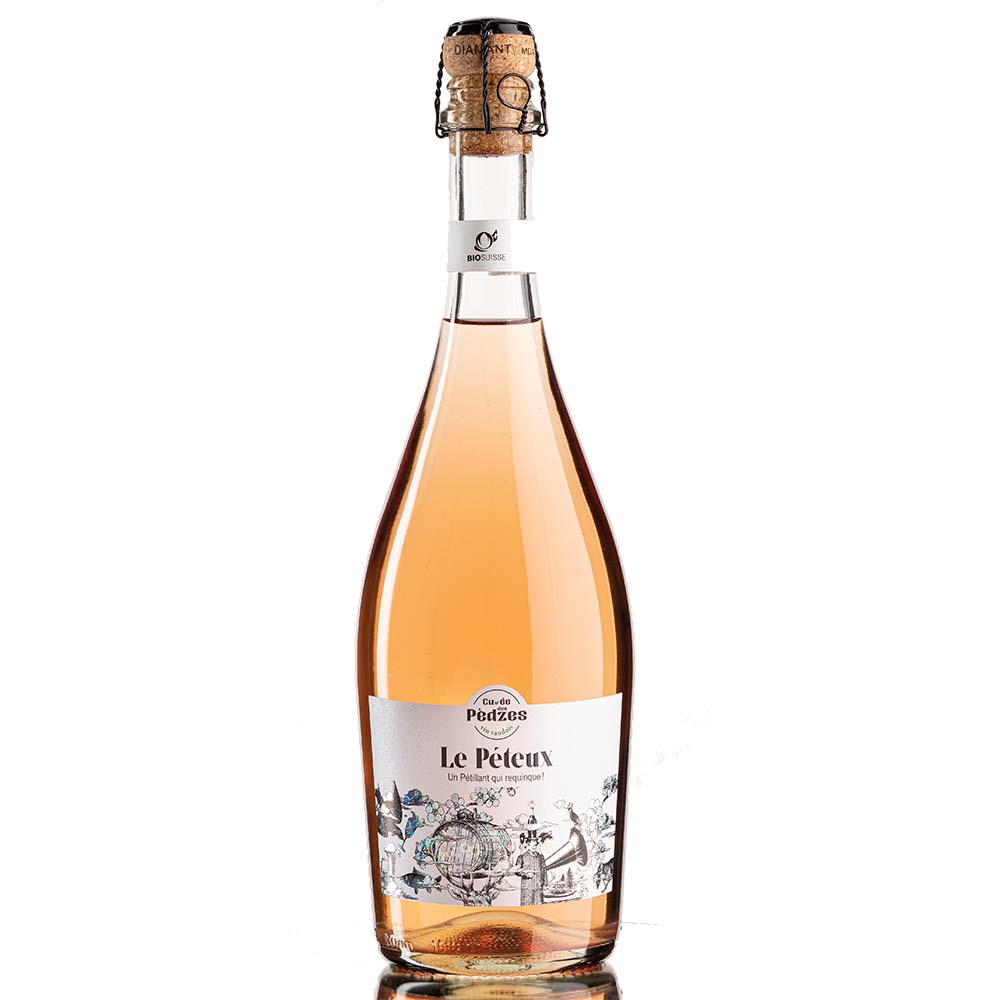 des de Pèdzes - mousseux vin Bio Brut Le Cuvée Péteux rosé Cave Côte la